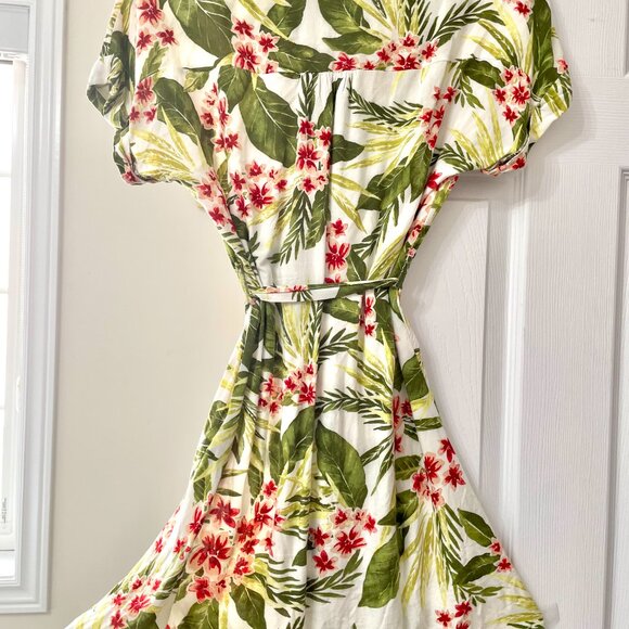 FOREVER 21 Tropical Print Summer Mini Dress - Size Small - Picture 6 of 6